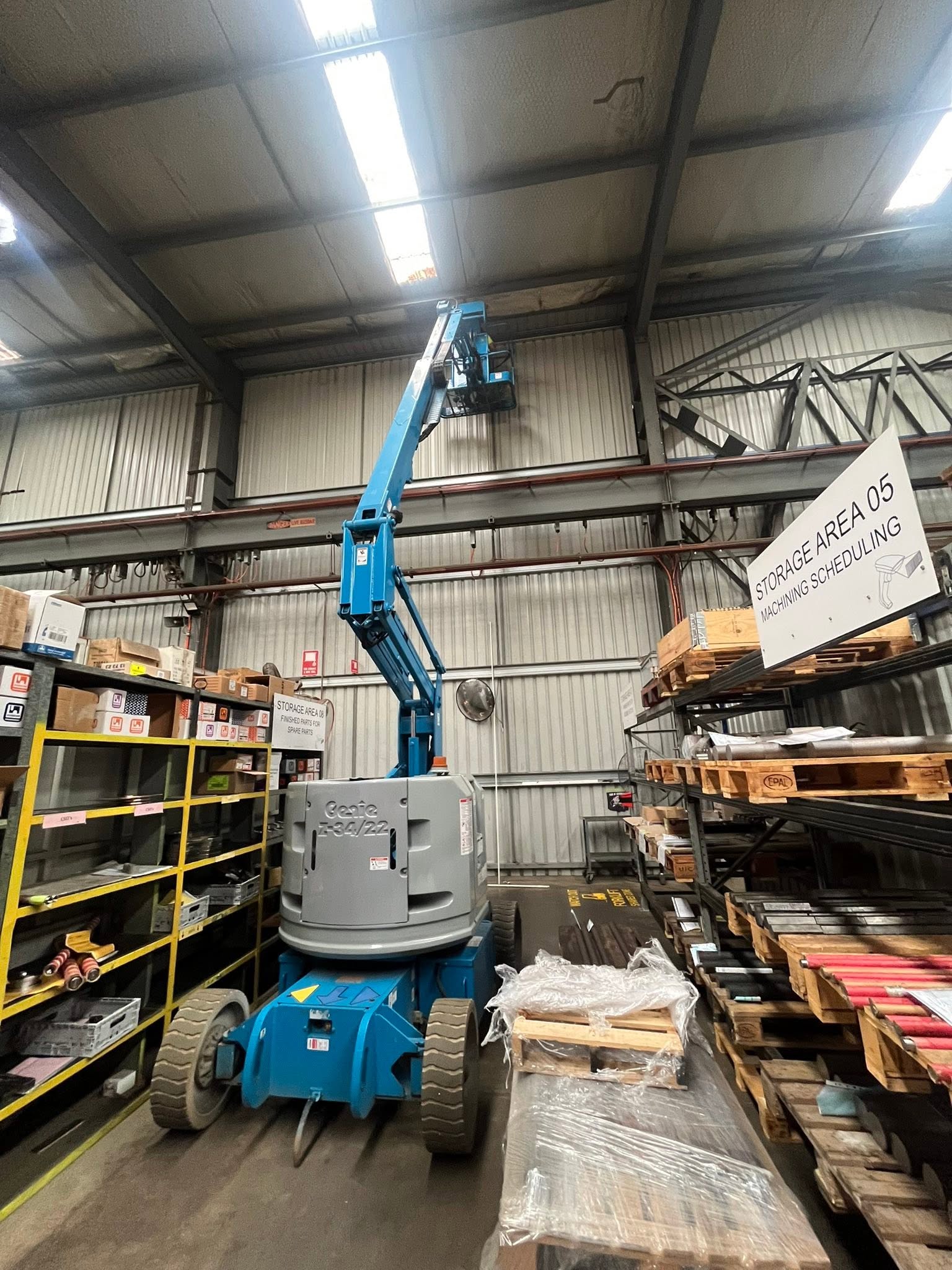 Commercial roof ventilation installation access equipment at the Plasser Australia facility